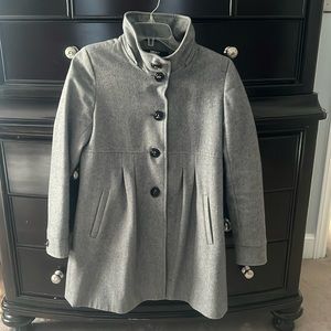 Gray wool peacoat